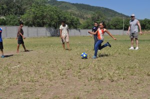 Cristi's kick on goal
