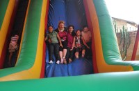 WOW!  All five us fit across! And down we go!